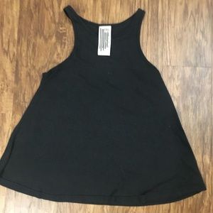 Free People Black Razor Back Tank Top
